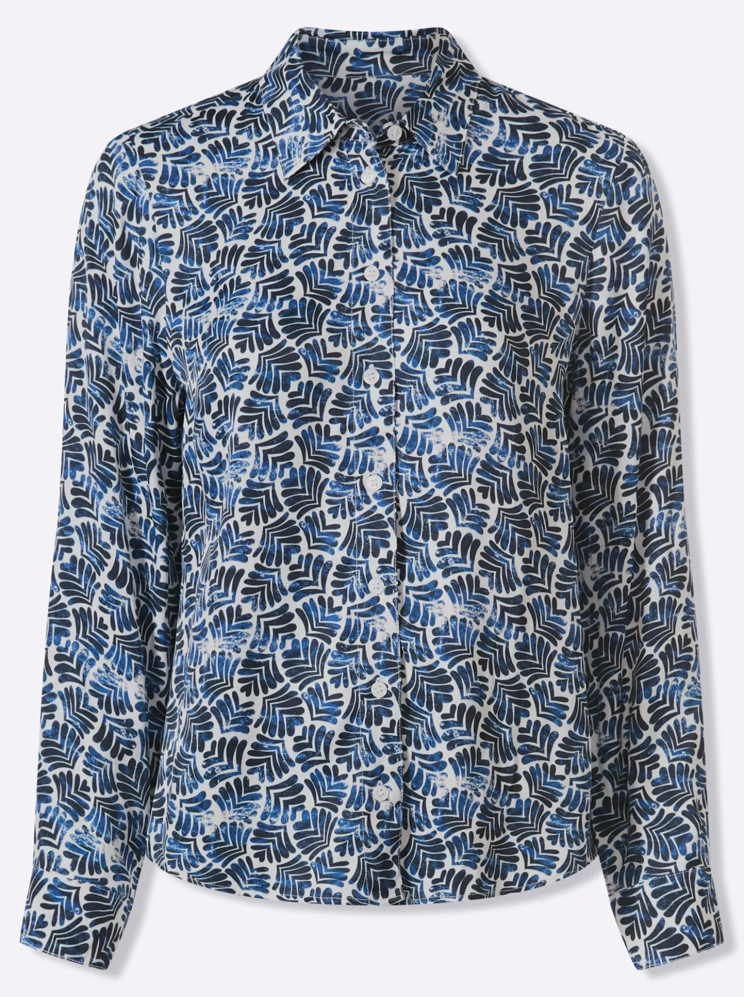 Druckbluse in Satin-Qualität