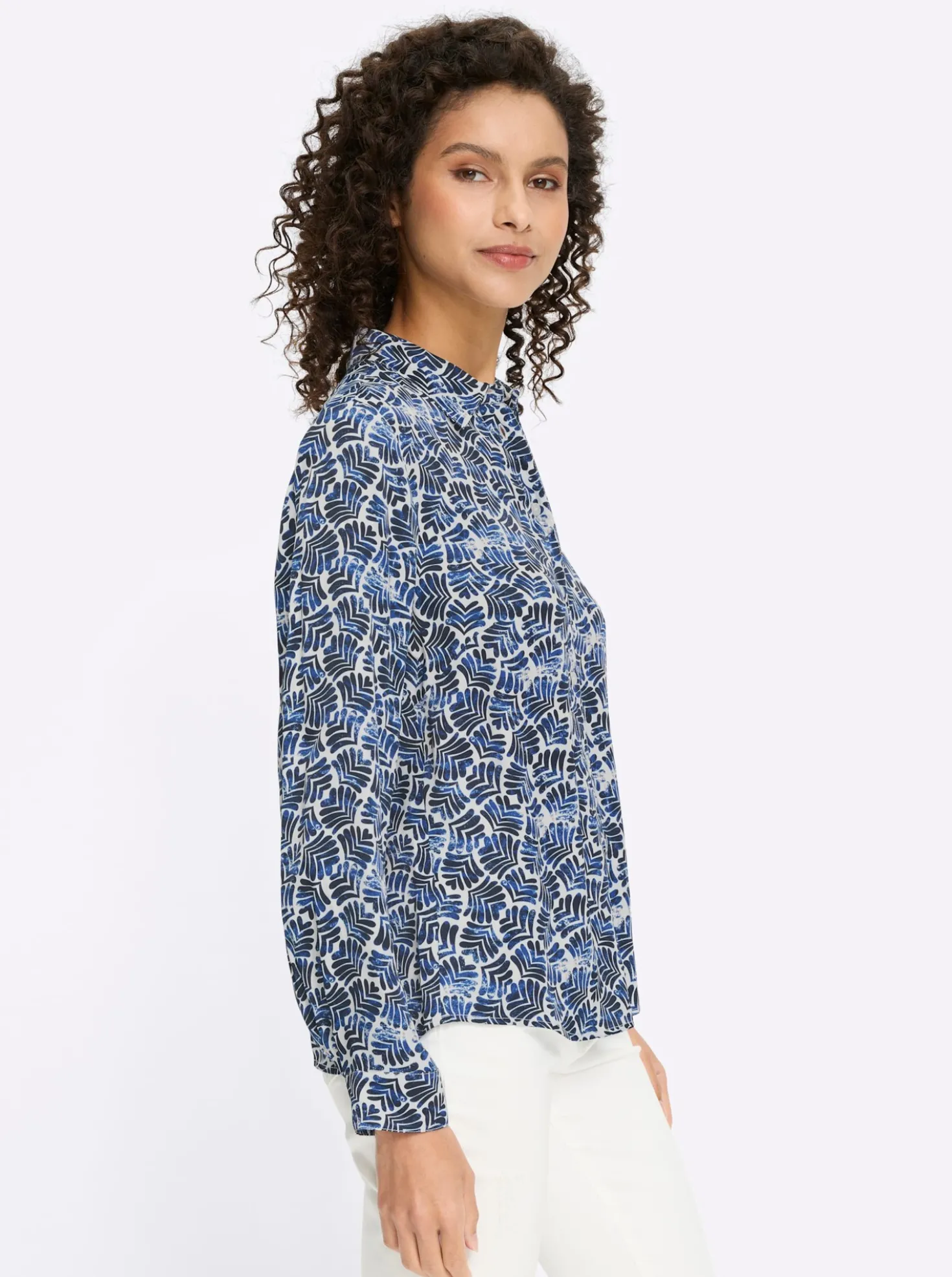 Druckbluse in Satin-Qualität