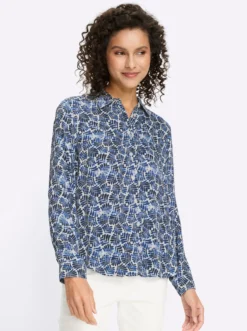 Druckbluse in Satin-Qualität