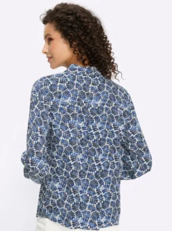 Druckbluse in Satin-Qualität
