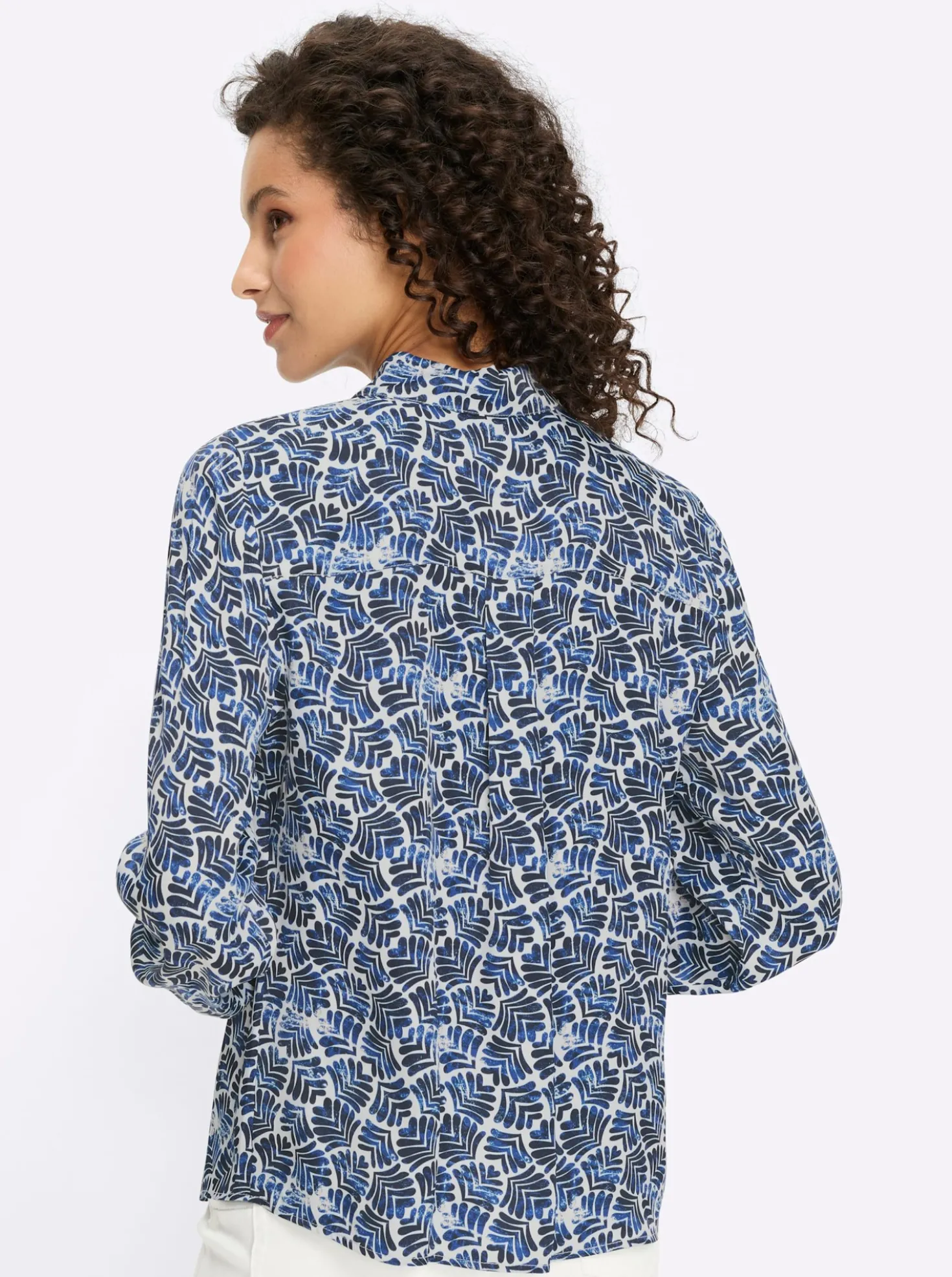 Druckbluse in Satin-Qualität