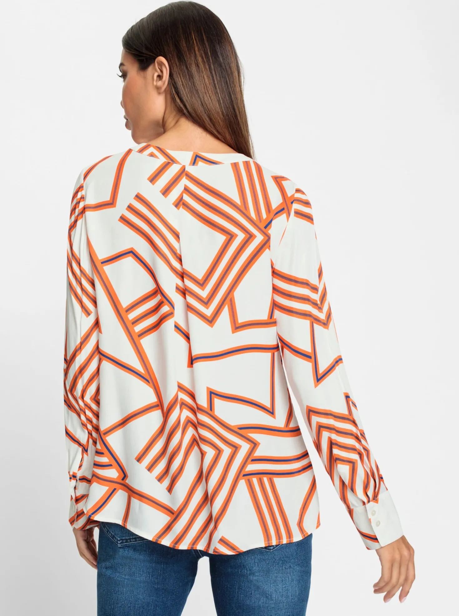 Druckbluse mit Grafik-Dessin