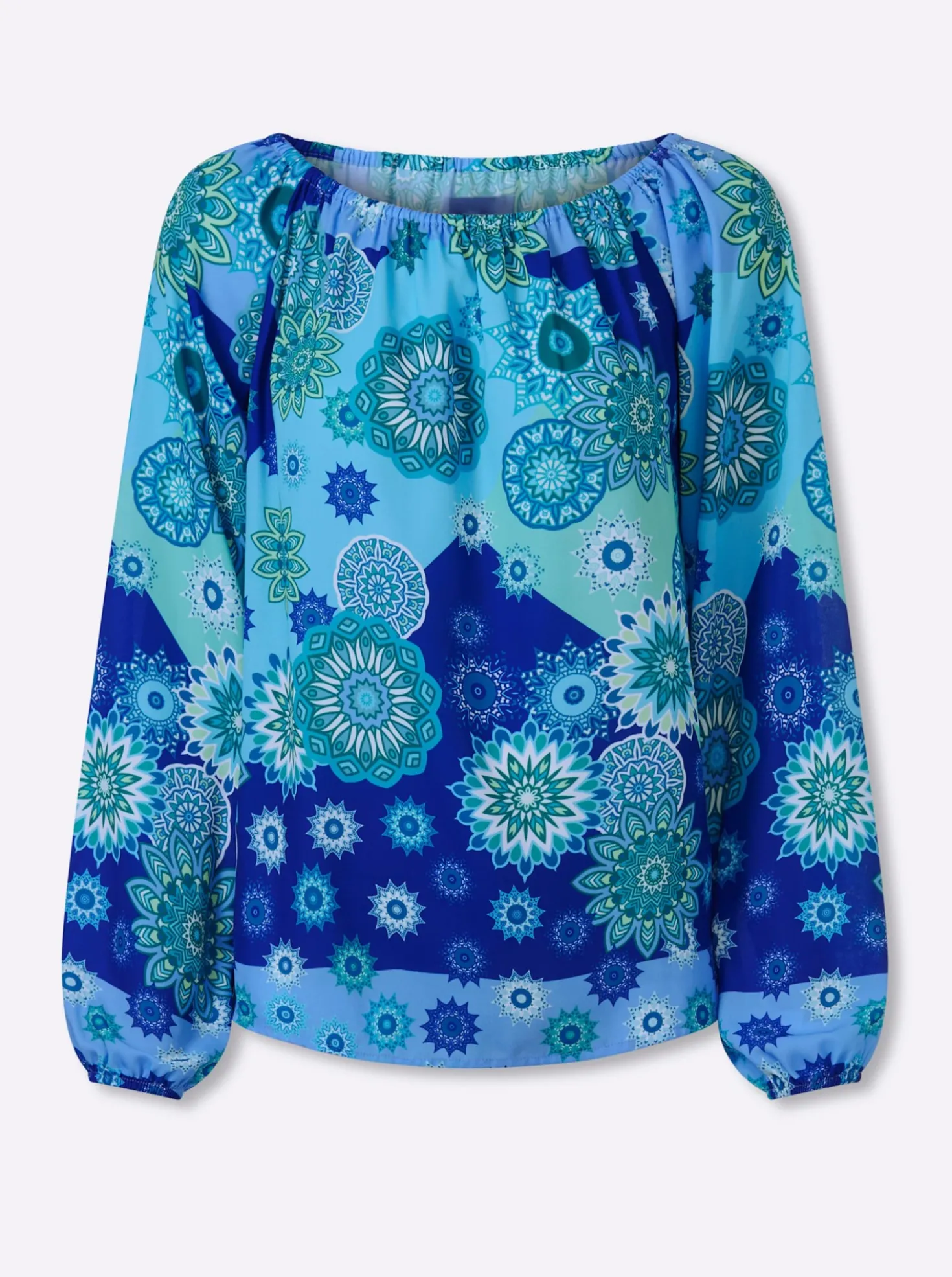 Druckbluse mit Grafik-Dessin