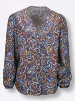Druckbluse mit Paisley-Dessin