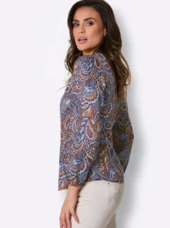 Druckbluse mit Paisley-Dessin