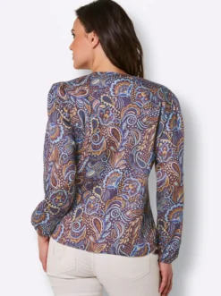 Druckbluse mit Paisley-Dessin