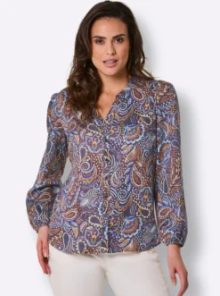 Druckbluse mit Paisley-Dessin