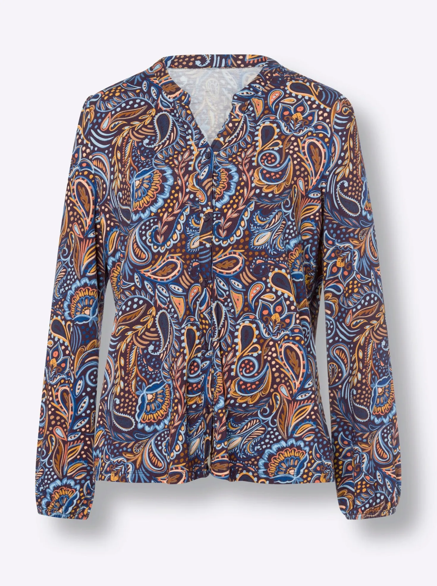 Druckbluse mit Paisley-Muster