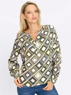 Druckbluse zum Überziehen