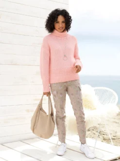 Druckhose mit Floral-Print