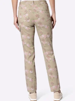 Druckhose mit Floral-Print