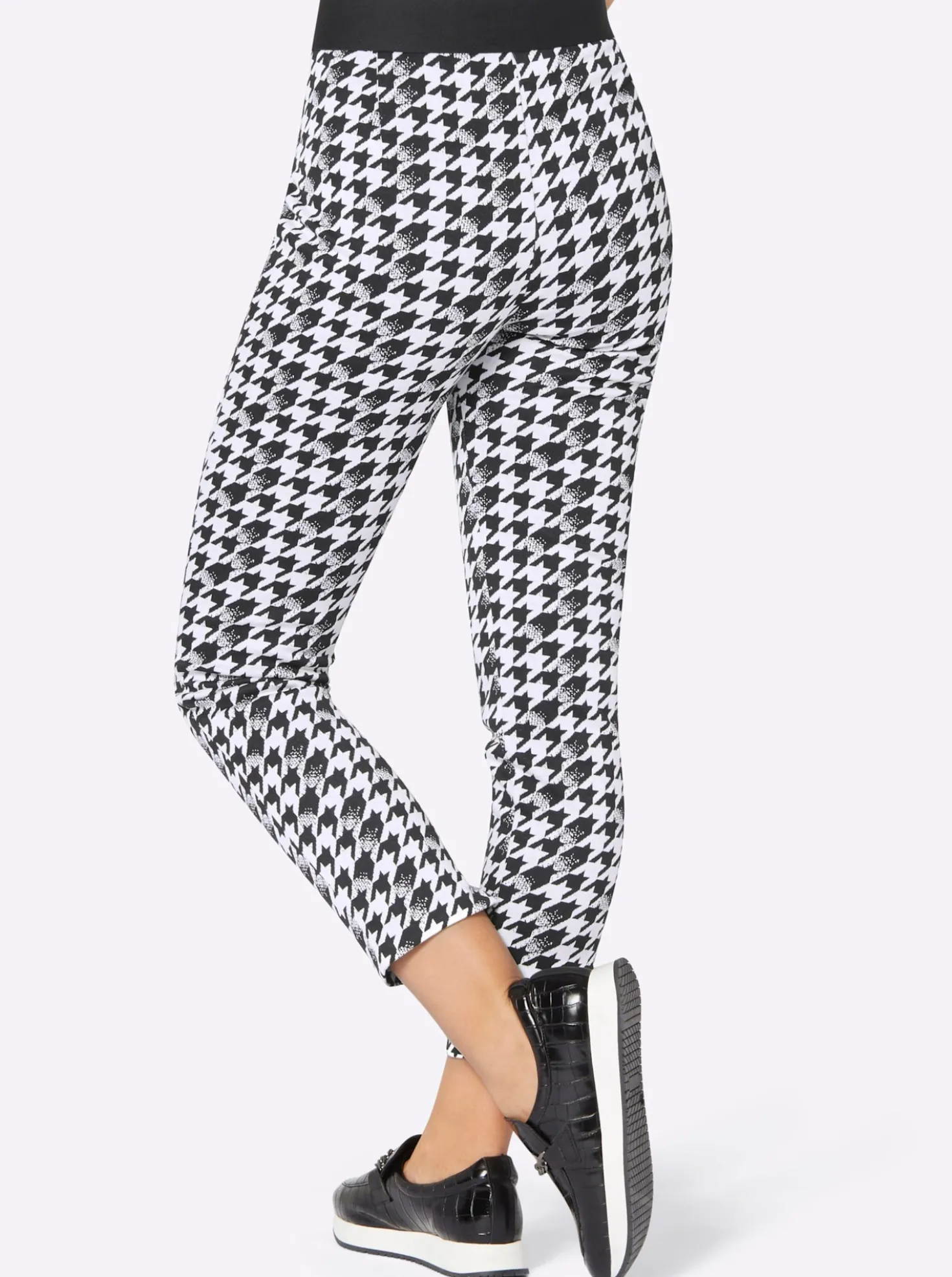 Druckhose mit Hahnentritt-Muster