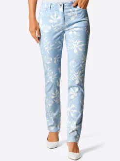 Druckhose mit 55% Lyocell