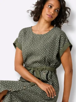 Druckkleid aus reinem Leinen