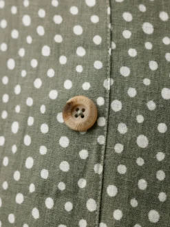 Druckkleid aus reinem Leinen