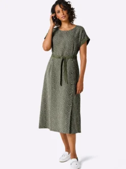 Druckkleid aus reinem Leinen