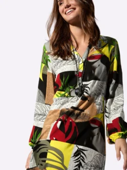 Druckkleid in leichter A.Linie