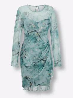 Druckkleid in Mesh-Qualität