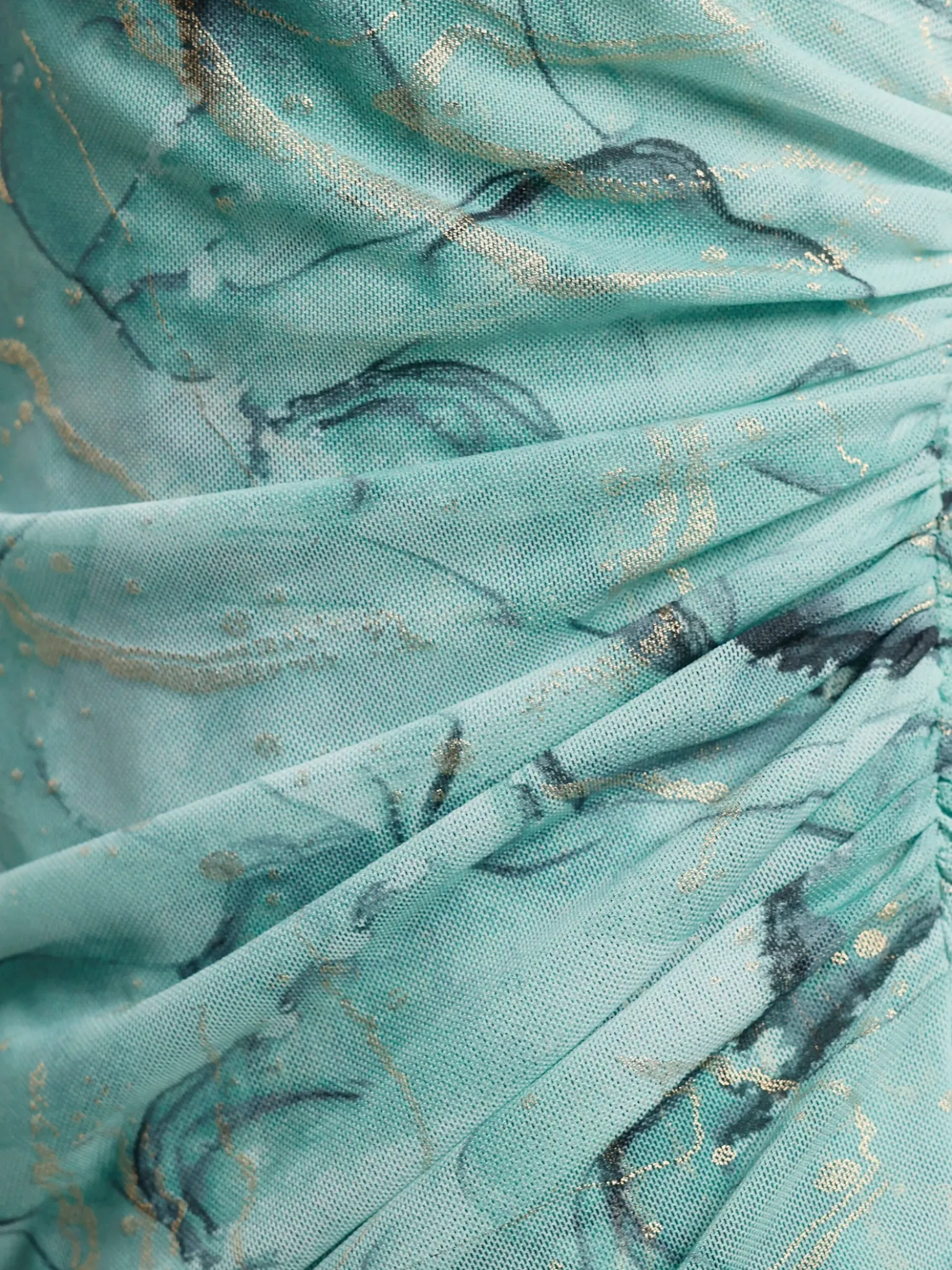 Druckkleid in Mesh-Qualität