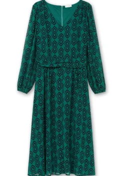 Druckkleid in Midi-Länge, aus Georgette