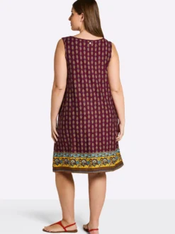 Druckkleid mit Biesen