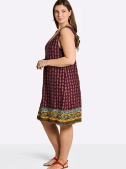 Druckkleid mit Biesen