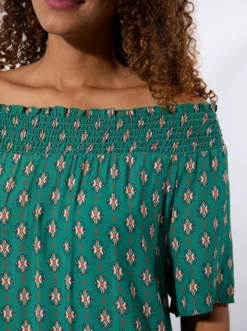 Druckkleid mit Bordürendruck