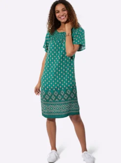 Druckkleid mit Bordürendruck