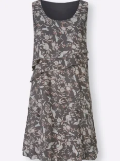 Druckkleid mit Lagen, geblümt