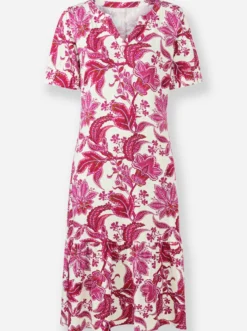 Druckkleid mit Puffärmeln