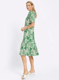 Druckkleid mit Puffärmeln