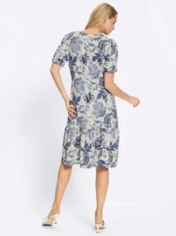 Druckkleid mit Puffärmeln