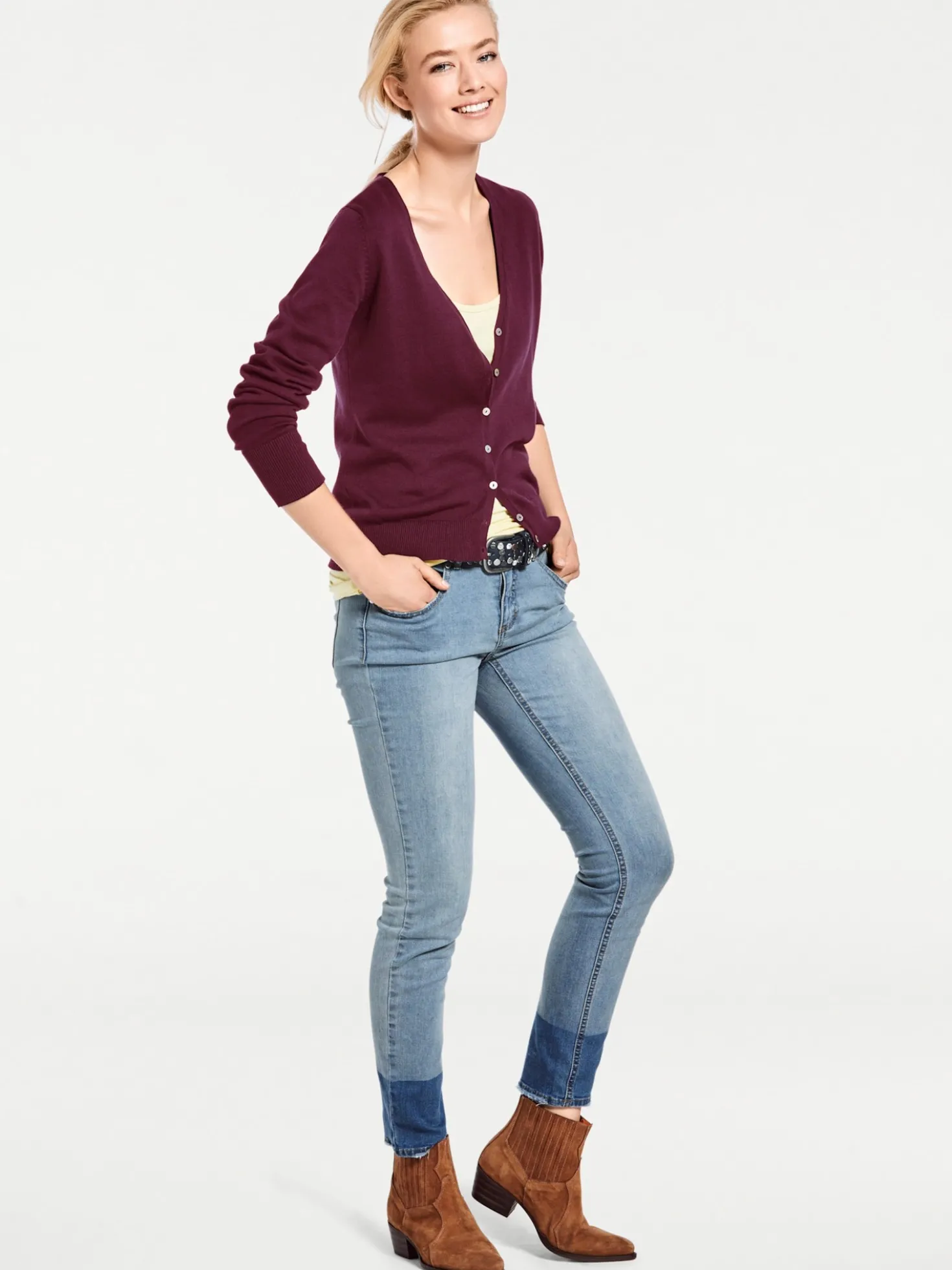 Feinstrickjacke im Cardigan-Style