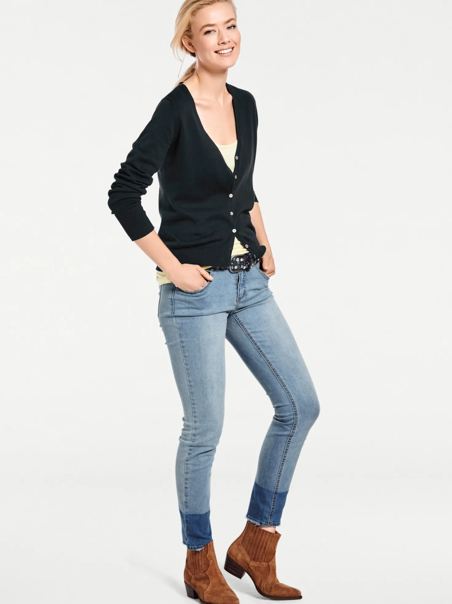 Feinstrickjacke im Cardigan-Style