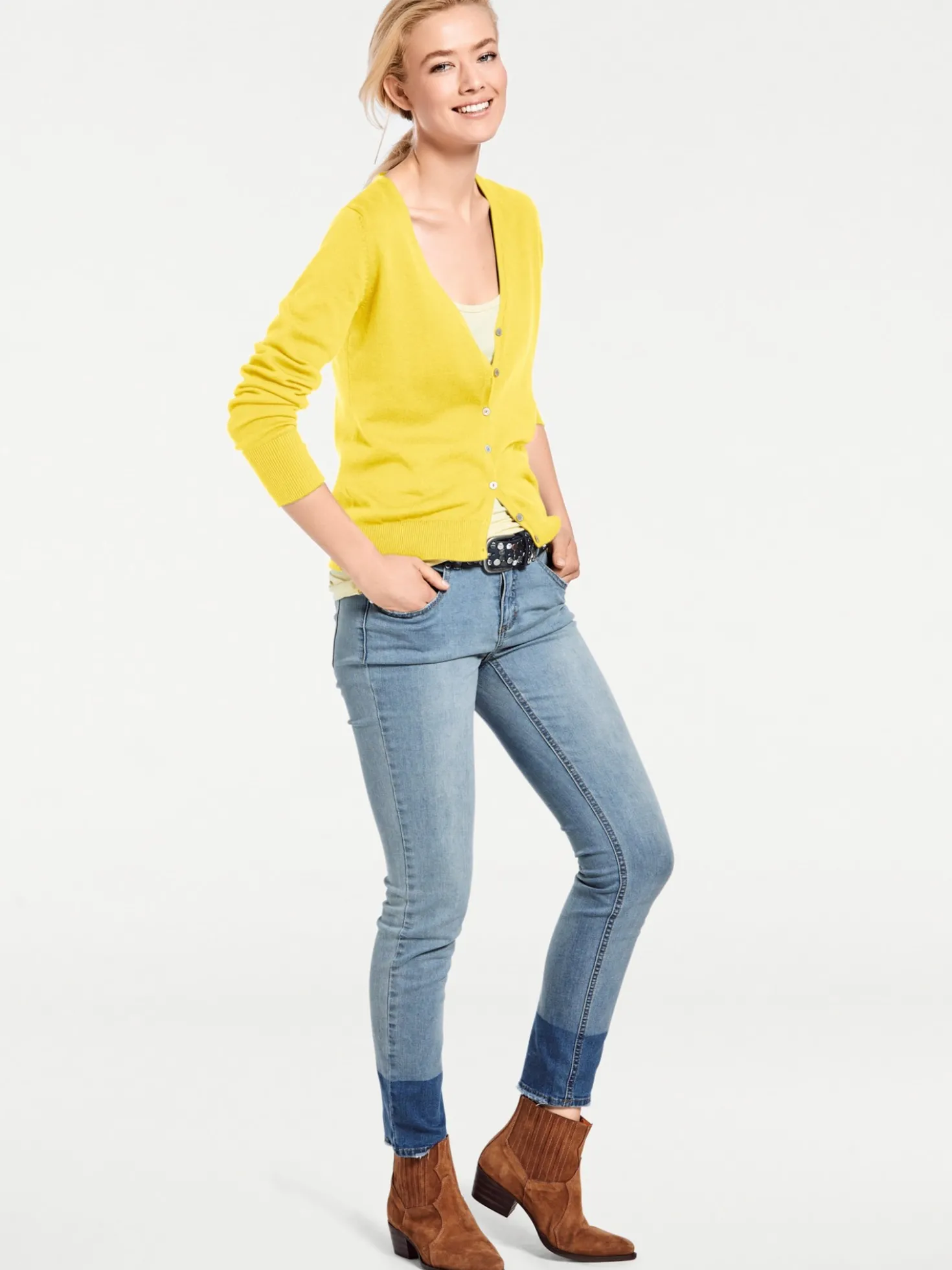 Feinstrickjacke im Cardigan-Style