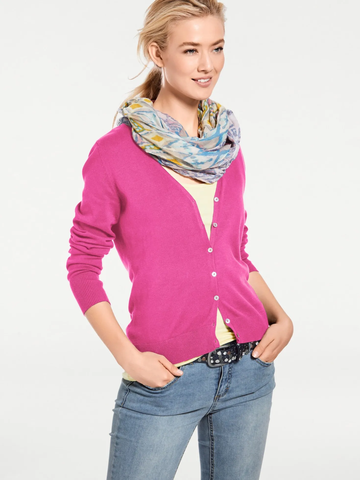 Feinstrickjacke im Cardigan-Style