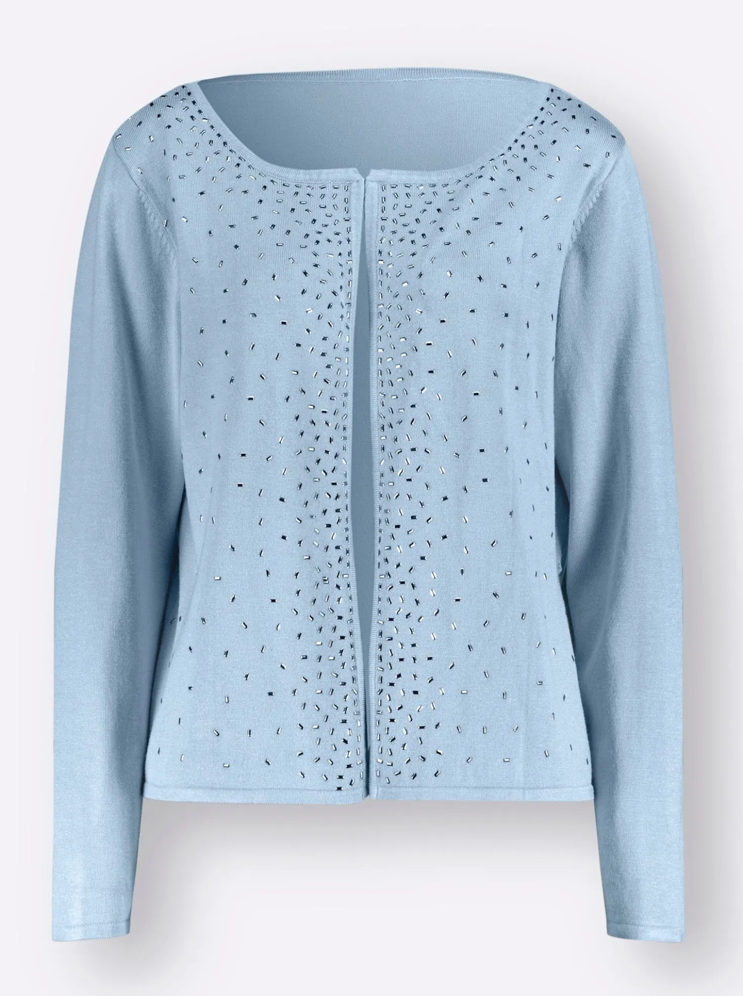Feinstrickjacke mit kleinen Glitzersteinchen
