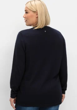 Feinstrickjacke mit 1-Knopf-Verschluss