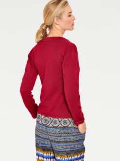 Feinstrickjacke mit Reverskragen