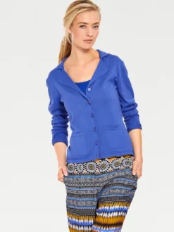 Feinstrickjacke mit Reverskragen