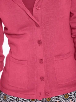 Feinstrickjacke mit Reverskragen
