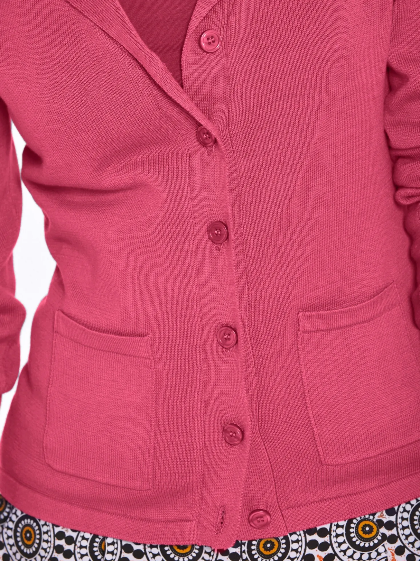 Feinstrickjacke mit Reverskragen