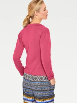 Feinstrickjacke mit Reverskragen