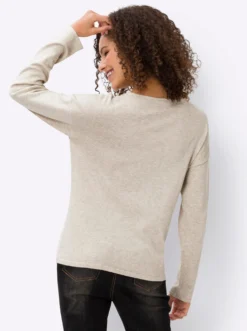 Feinstrickpullover aus Melangegarn