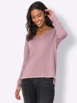 Feinstrickpullover , hinten länger