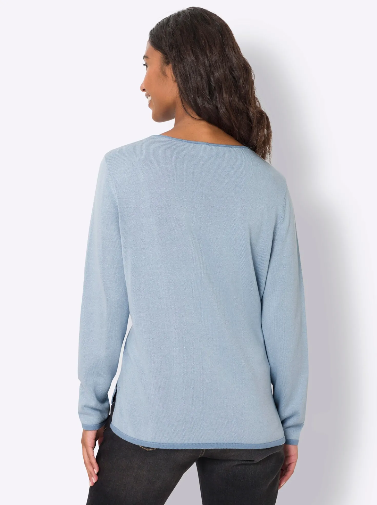 Feinstrickpullover , hinten länger