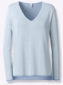 Feinstrickpullover , hinten länger