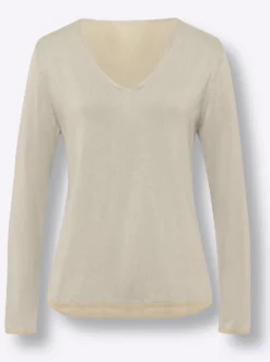 Feinstrickpullover , hinten länger