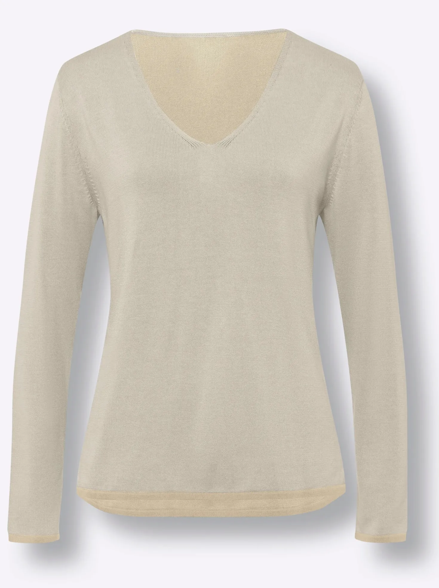 Feinstrickpullover , hinten länger