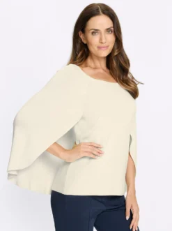 Feinstrickpullover im Poncho-Style